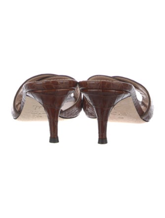 Giuseppe Zanotti Leather Animal Print Mules