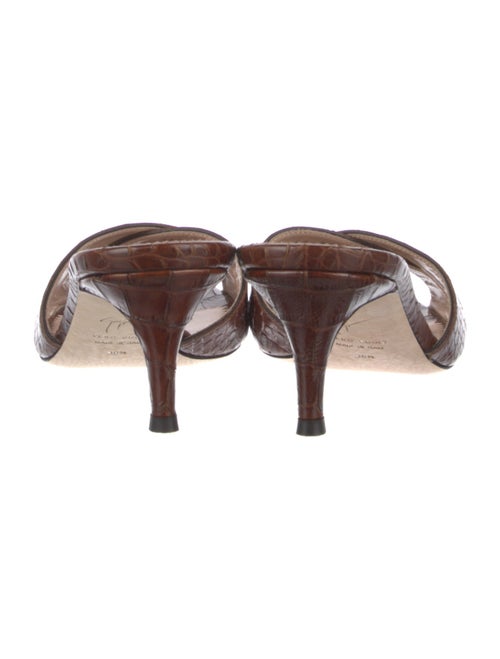 Giuseppe Zanotti Leather Animal Print Mules