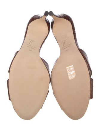 Giuseppe Zanotti Leather Animal Print Mules