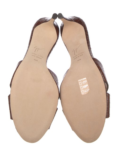 Giuseppe Zanotti Leather Animal Print Mules