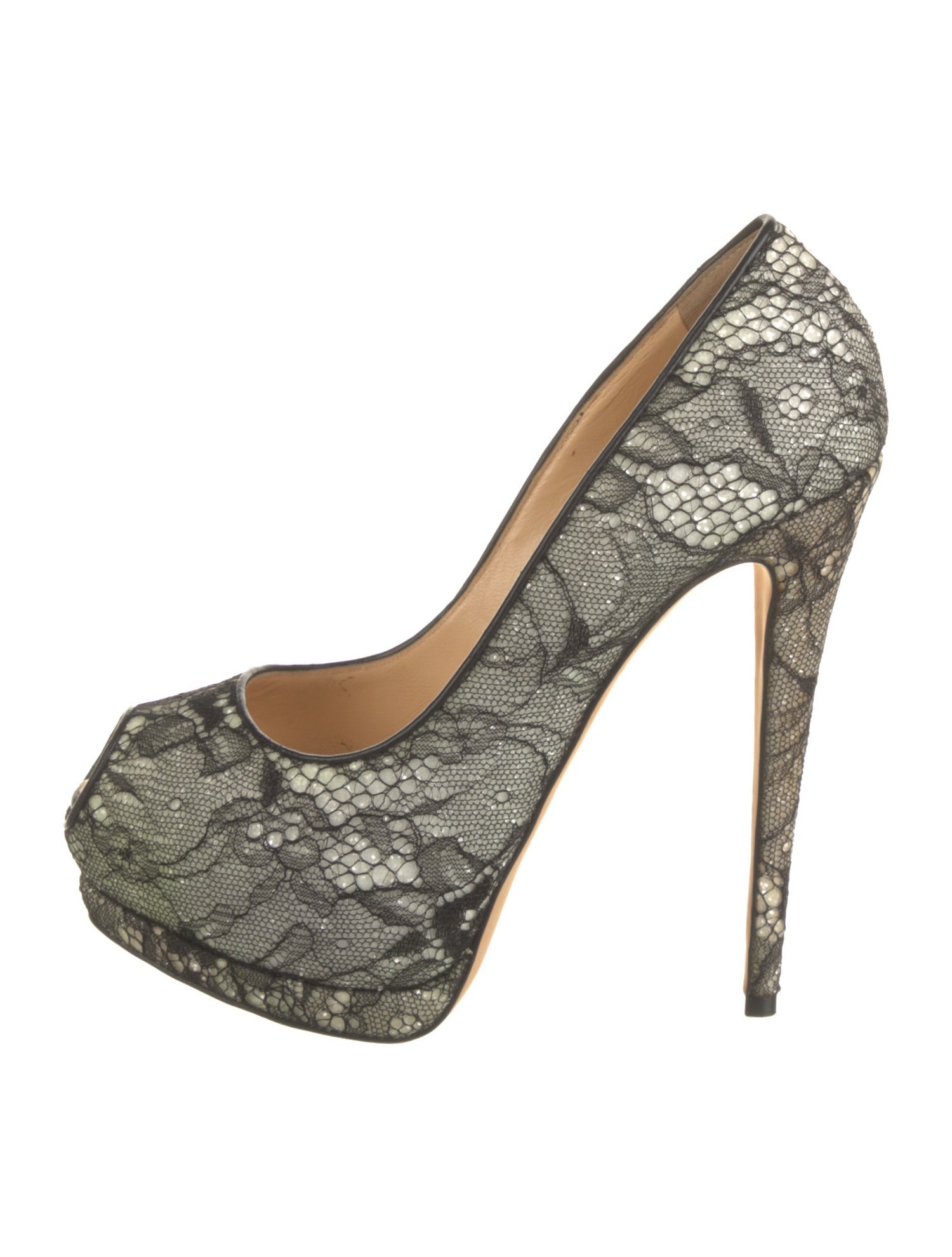 Giuseppe Zanotti Lace Printed Pumps