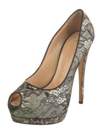 Giuseppe Zanotti Lace Printed Pumps