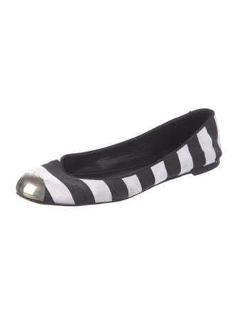 Giuseppe Zanotti Striped Ballet Flats