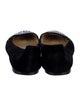 Giuseppe Zanotti Suede Crystal Embellishments Ballet Flats
