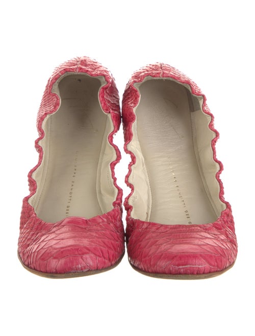 Giuseppe Zanotti Leather Animal Print Ballet Flats