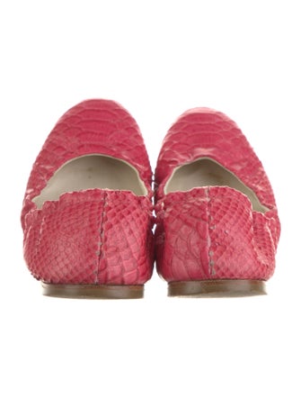 Giuseppe Zanotti Leather Animal Print Ballet Flats