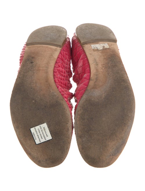 Giuseppe Zanotti Leather Animal Print Ballet Flats