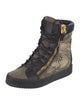 Giuseppe Zanotti Leather Printed Combat Boots
