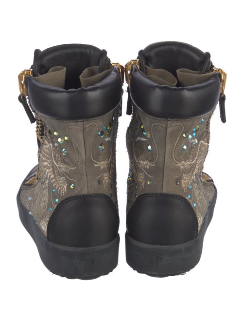 Giuseppe Zanotti Leather Printed Combat Boots