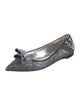 Giuseppe Zanotti Leather Bow Accents Ballet Flats