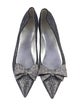 Giuseppe Zanotti Leather Bow Accents Ballet Flats