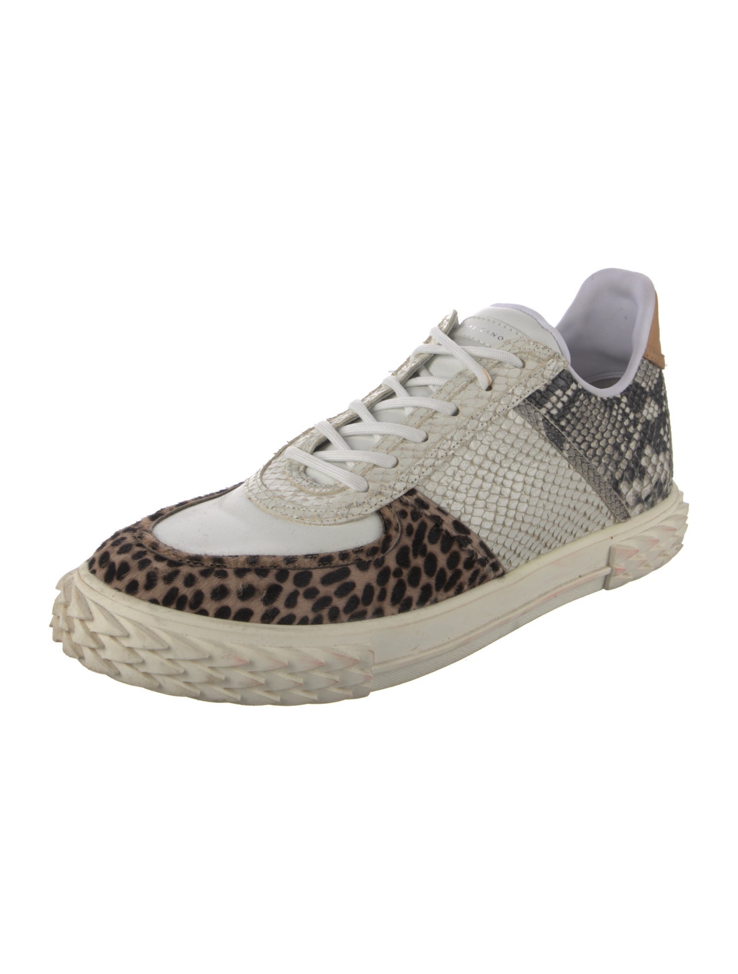 Giuseppe Zanotti Leather Animal Print Sneakers