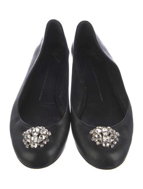 Giuseppe Zanotti Leather Studded Accents Flats