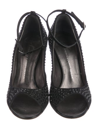 Giuseppe Zanotti Satin Crystal Embellishments Pumps