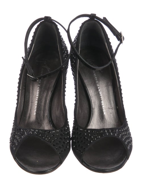 Giuseppe Zanotti Satin Crystal Embellishments Pumps