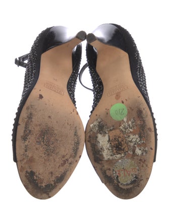 Giuseppe Zanotti Satin Crystal Embellishments Pumps