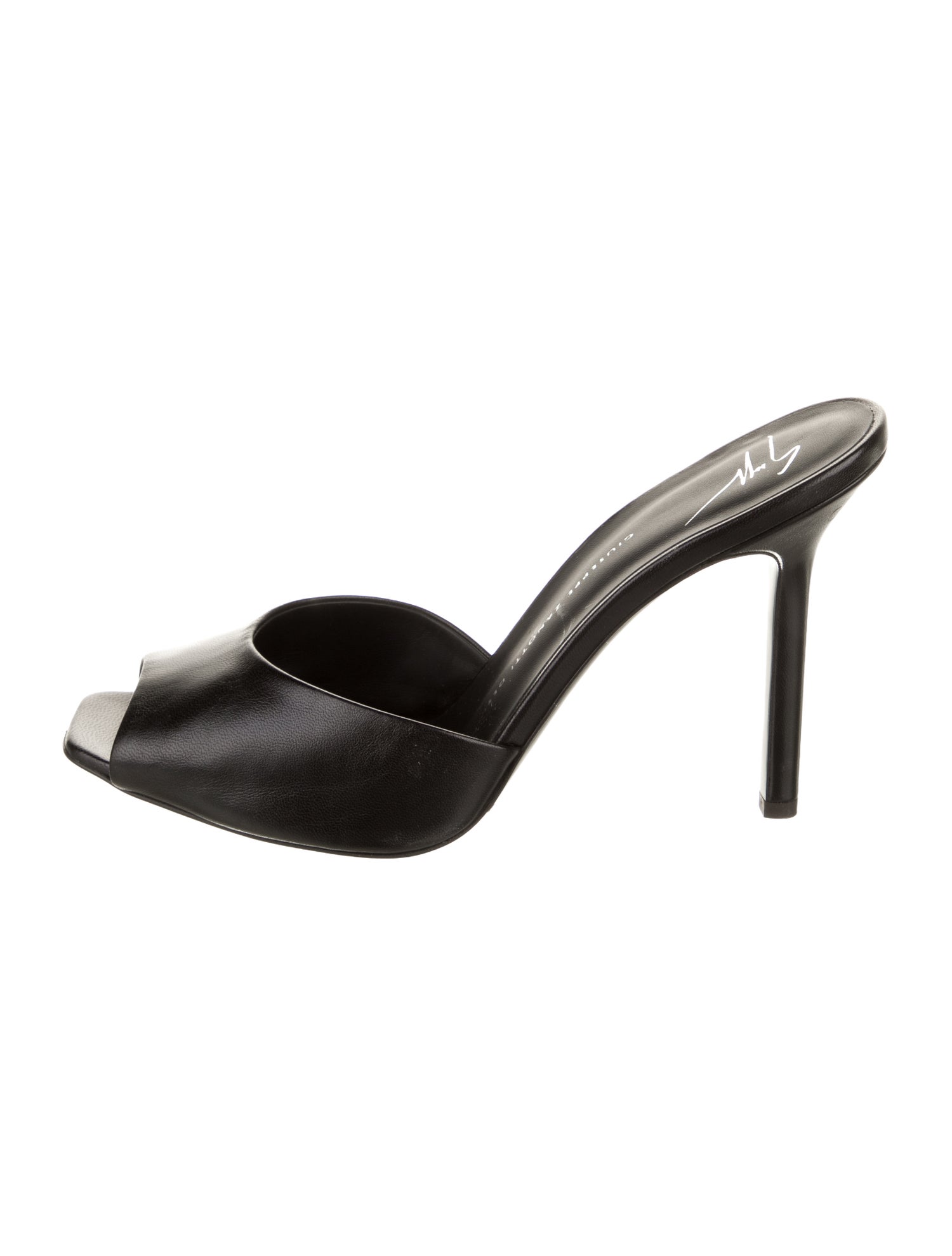 Giuseppe Zanotti Leather Bow Accents Slides