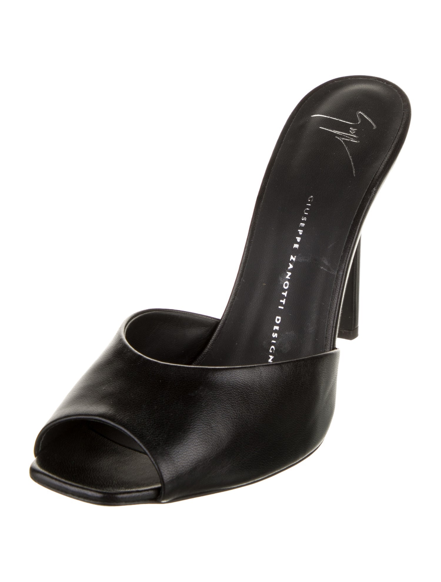 Giuseppe Zanotti Leather Bow Accents Slides