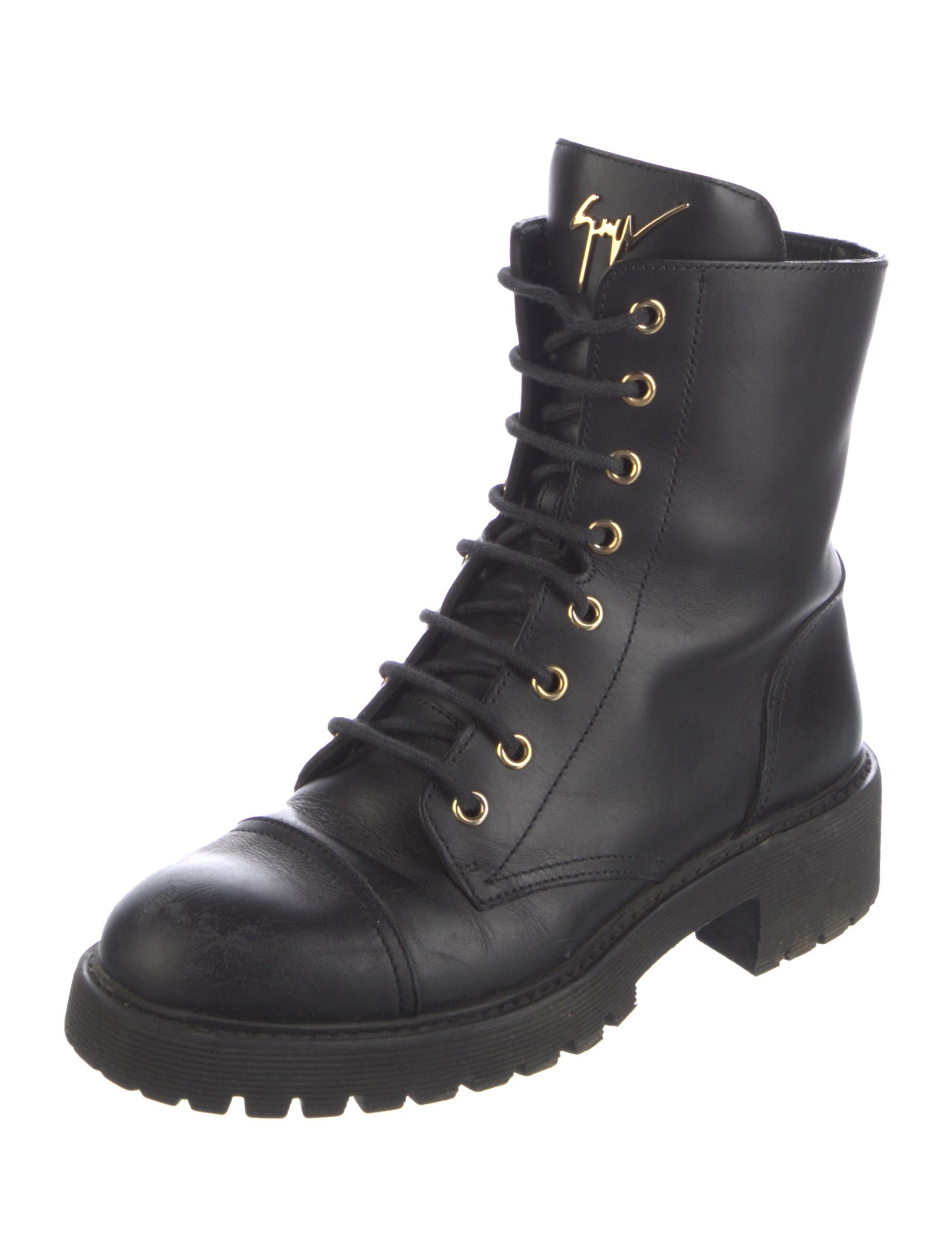 Giuseppe Zanotti Leather Combat Boots