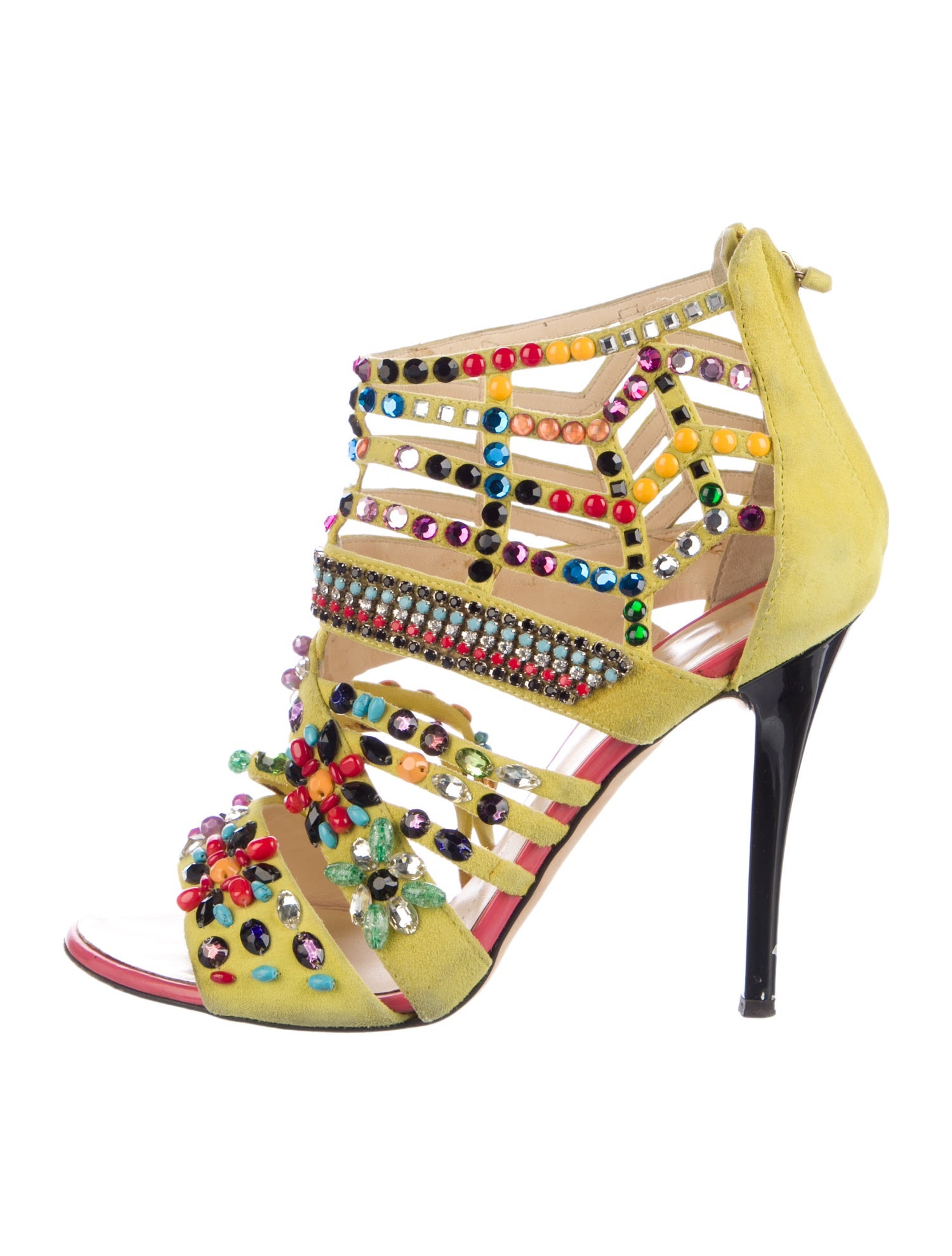 Giuseppe Zanotti Suede Patterned Sandals