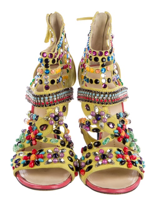 Giuseppe Zanotti Suede Patterned Sandals