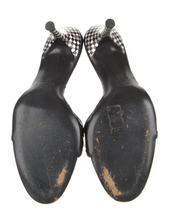 Giuseppe Zanotti Leather Mesh Accents Slides