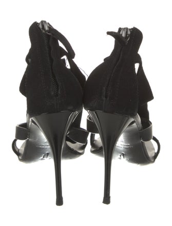 Giuseppe Zanotti Suede Crystal Embellishments Gladiator Sandals