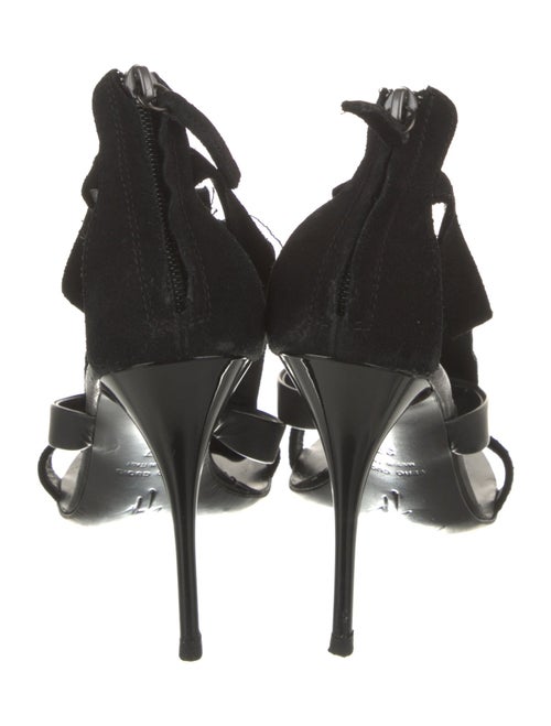 Giuseppe Zanotti Suede Crystal Embellishments Gladiator Sandals