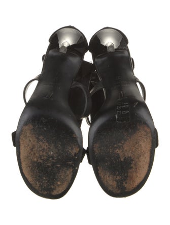 Giuseppe Zanotti Suede Crystal Embellishments Gladiator Sandals