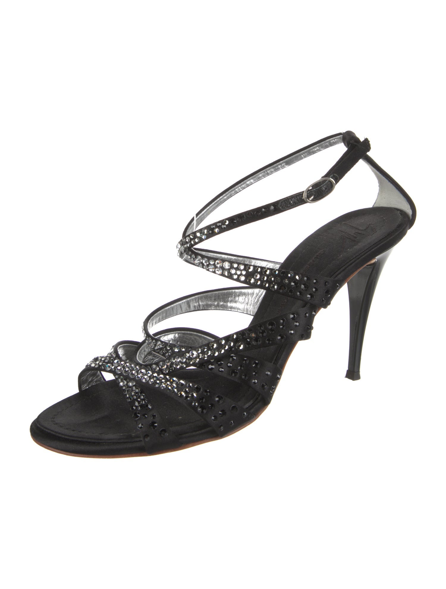 Giuseppe Zanotti Suede Crystal Embellishments Sandals