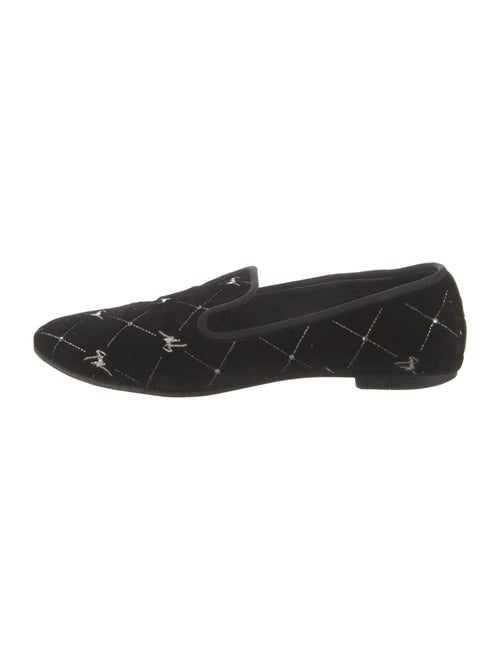 Giuseppe Zanotti Velvet Plaid Print Flats