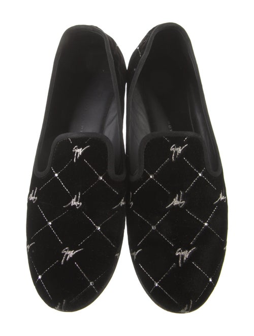 Giuseppe Zanotti Velvet Plaid Print Flats