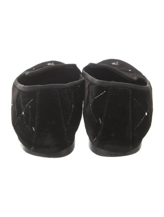 Giuseppe Zanotti Velvet Plaid Print Flats