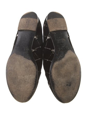 Giuseppe Zanotti Velvet Plaid Print Flats