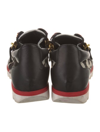 Giuseppe Zanotti Leather Colorblock Pattern Athletic Sneakers