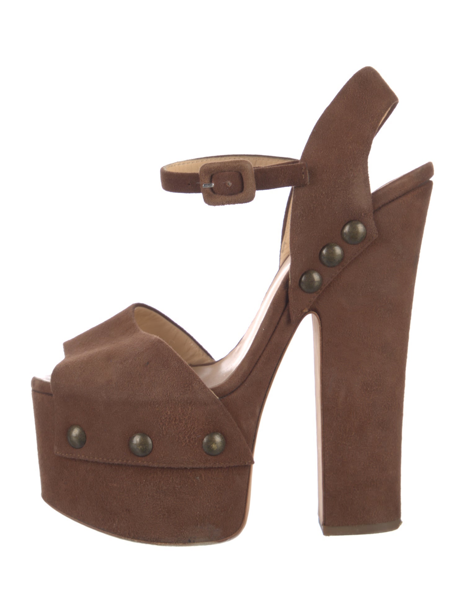 Giuseppe Zanotti Suede Studded Accents D'Orsay Pumps