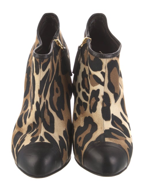 Giuseppe Zanotti Canvas Animal Print Lace-Up Boots