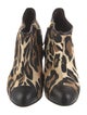 Giuseppe Zanotti Canvas Animal Print Lace-Up Boots