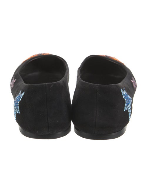 Giuseppe Zanotti Suede Crystal Embellishments Flats