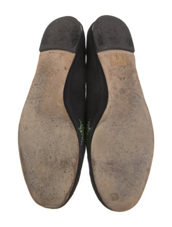 Giuseppe Zanotti Suede Crystal Embellishments Flats