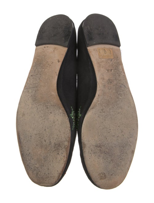 Giuseppe Zanotti Suede Crystal Embellishments Flats