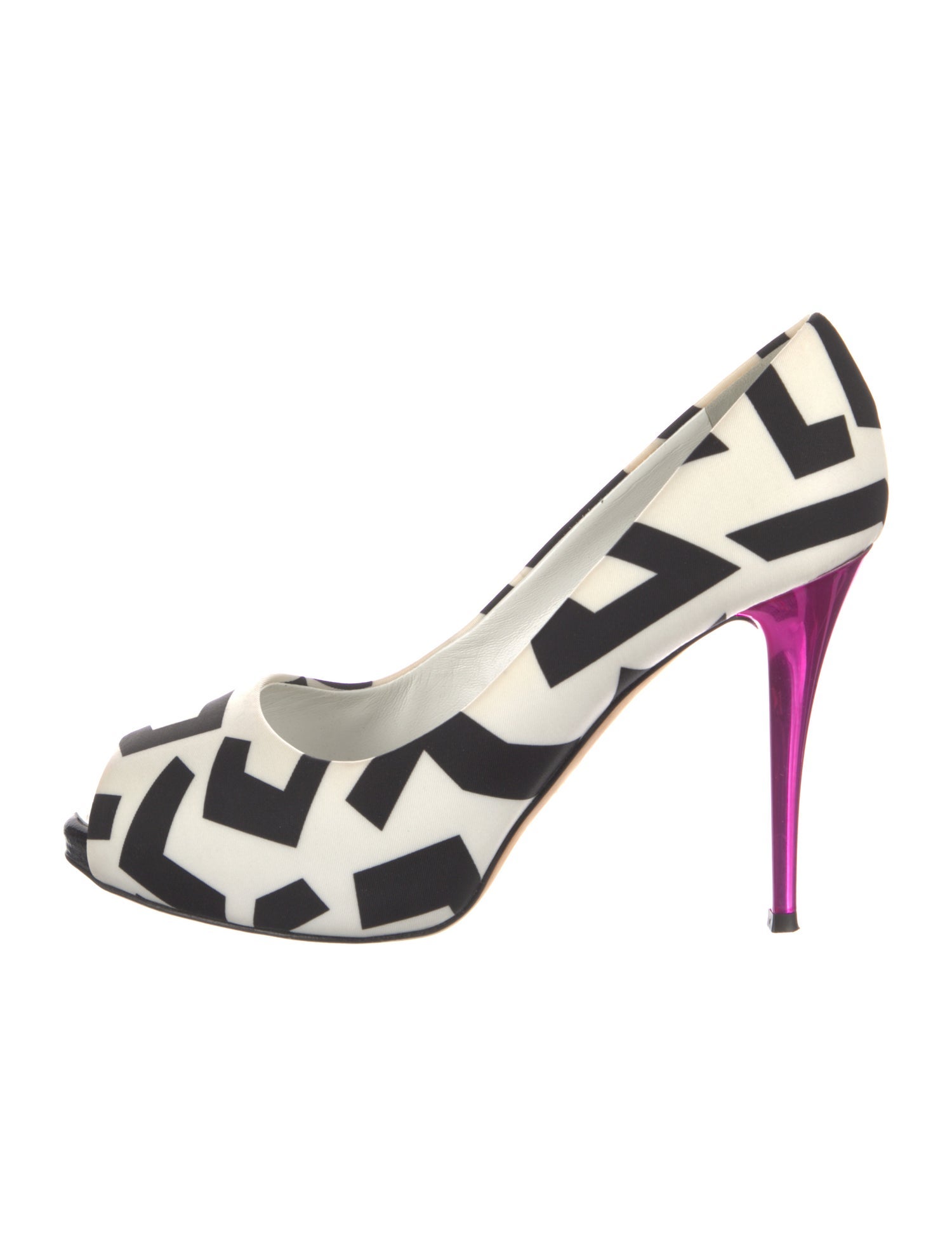 Giuseppe Zanotti Satin Printed Pumps