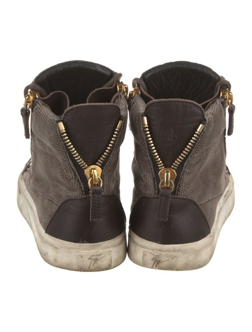 Giuseppe Zanotti Leather Colorblock Pattern Sneakers