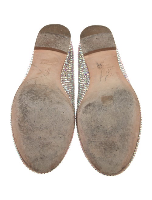 Giuseppe Zanotti Suede Crystal Embellishments Loafers