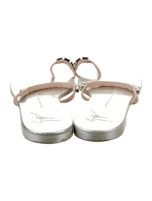 Giuseppe Zanotti Leather Crystal Embellishments Slides