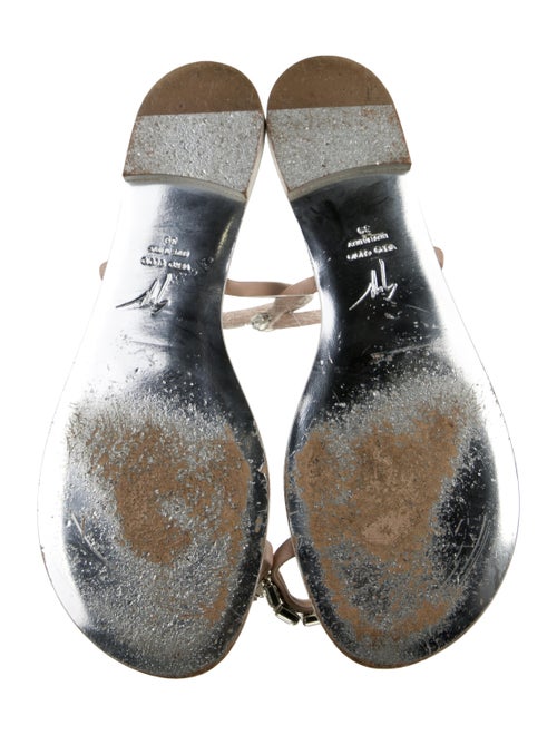 Giuseppe Zanotti Leather Crystal Embellishments Slides