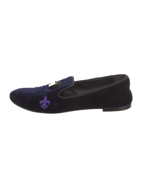 Giuseppe Zanotti Velvet Tassel Accents Loafers