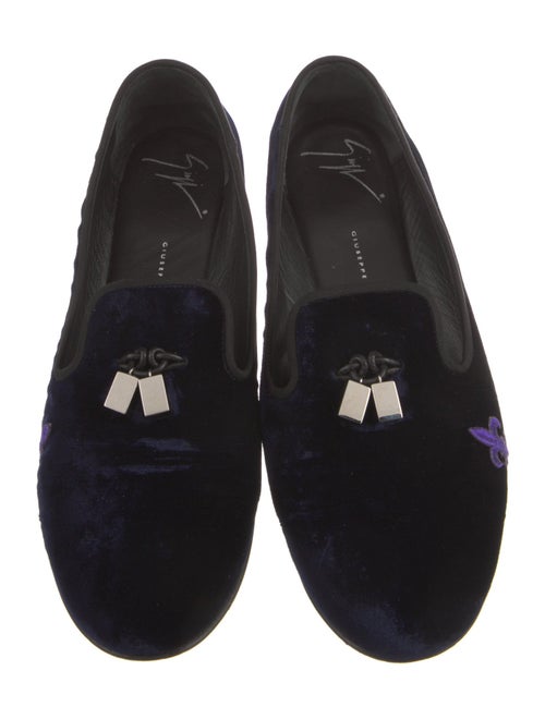 Giuseppe Zanotti Velvet Tassel Accents Loafers