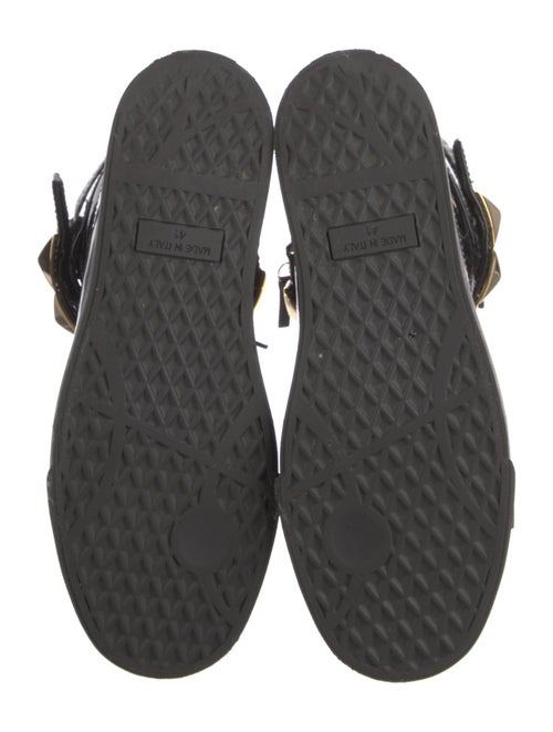Giuseppe Zanotti Patent Leather Studded Accents Sneakers