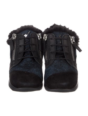 Giuseppe Zanotti Girls' Leather High Top Sneakers
